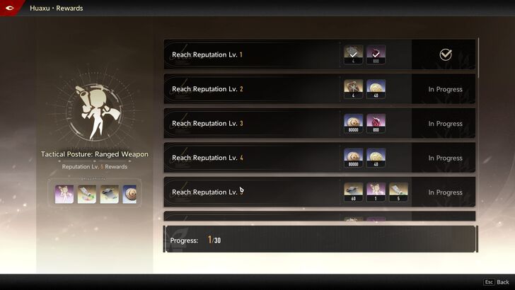 Once you level up, check the Rewards menu to claim the rewards earned based on your Reputation Level.