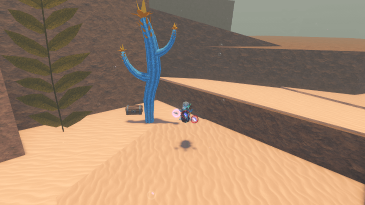 Treasure Chest Behind Cactus