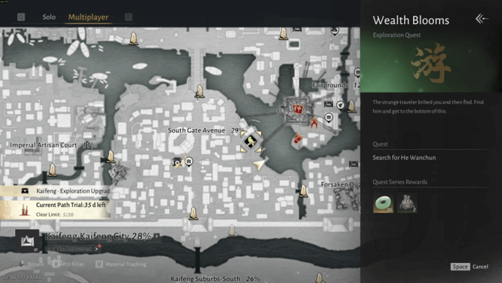 Wealth Blooms Map Location