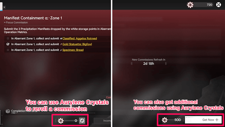 Focus Commissions Reroll or Refresh