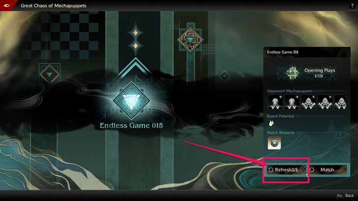 Refresh Endless Match