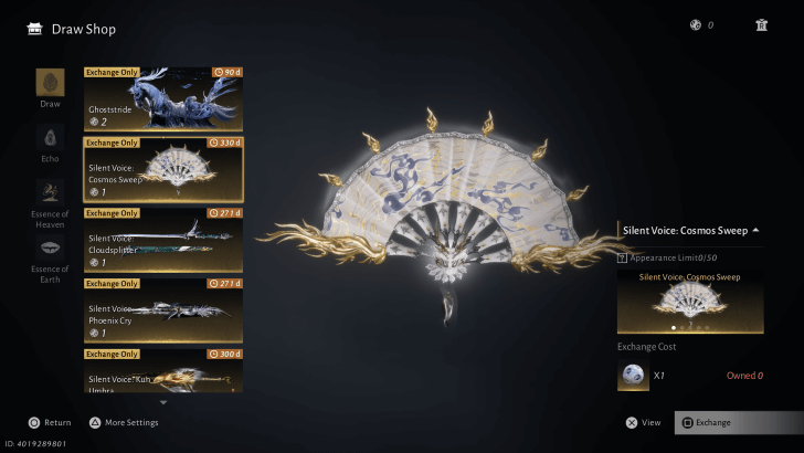 Weapon Skins in Draw Shop