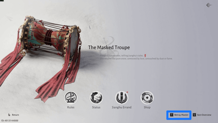 Where Winds Meet - Masked Troupe - Betray Master