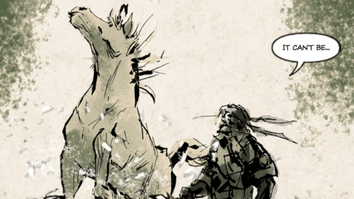 Comic Panel with Horse