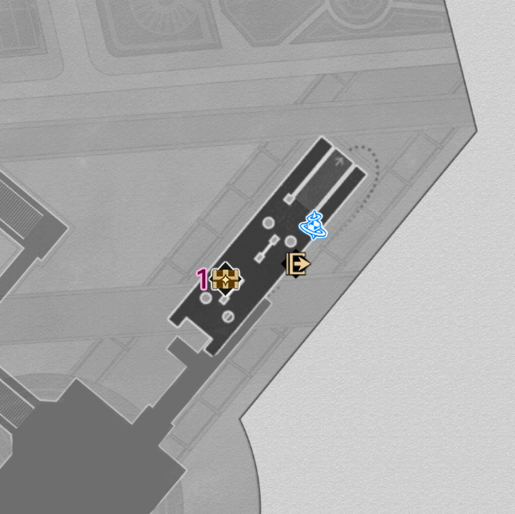 HSR Duomension City B1 Treasure Chest Map