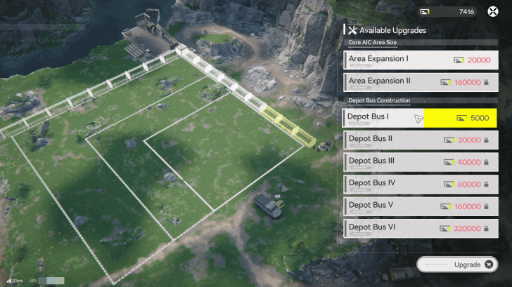 Select a Factory Upgrade