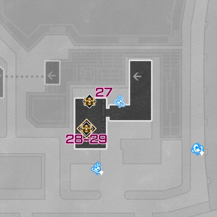 HSR Dovebrook District F3 Chest Map