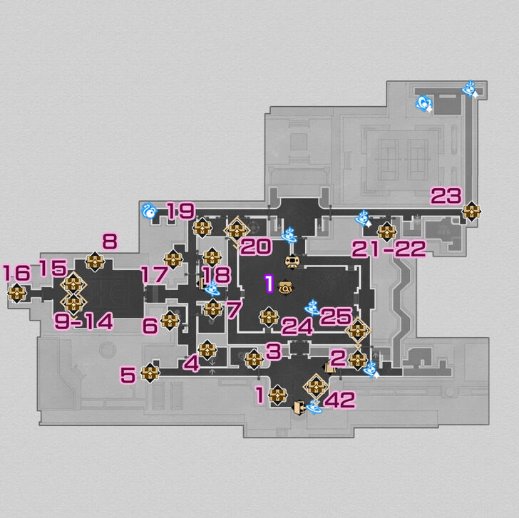 Honkai Star Rail - Graphia Academy F1 Chest Map