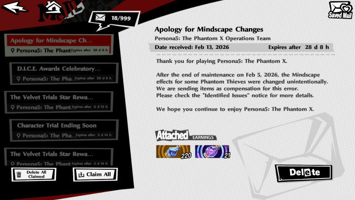 Apology for Mindscape Changes