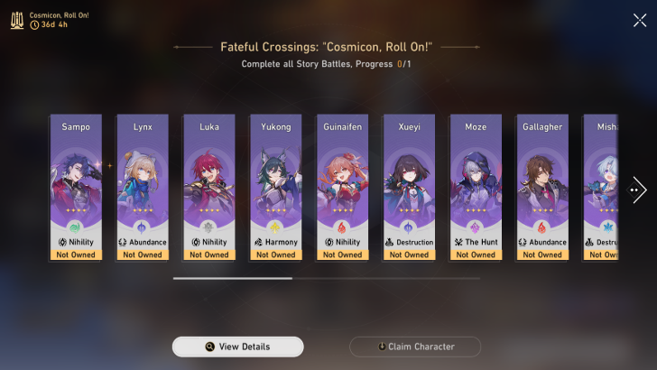 HSR Cosmicon Roll On - Claim a Free 4-Star Character