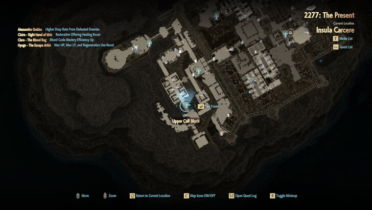 Upper Cell Block Map