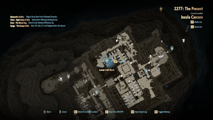 Lower Cell Block Map