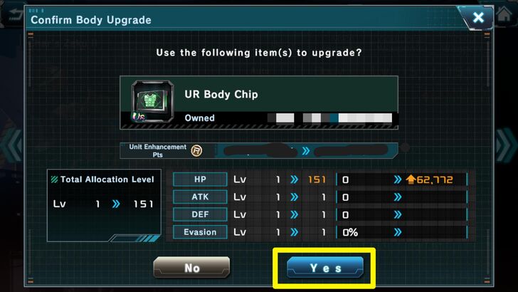 Unit enhancement allocation