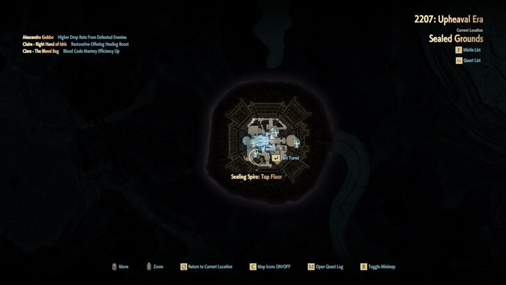 Sealing Spire: Top Floor Map