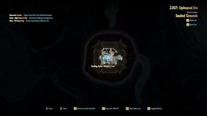 Sealing Spire: Middle Floor Map