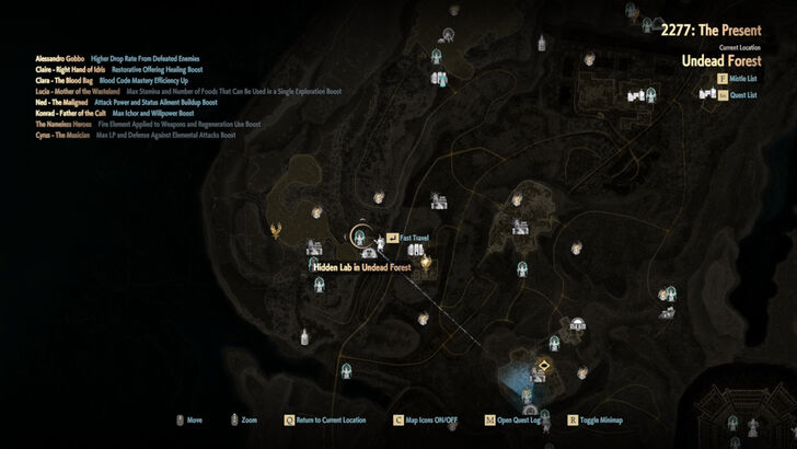 Hidden Lab in Undead Forest Map