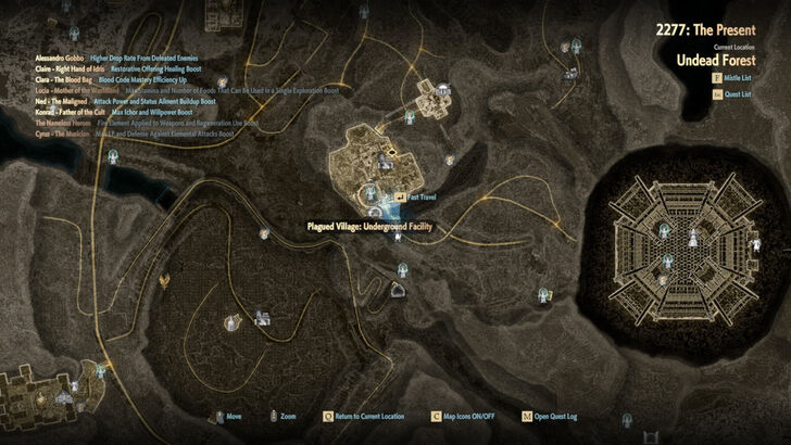 Plagued Village: Underground Facility Map