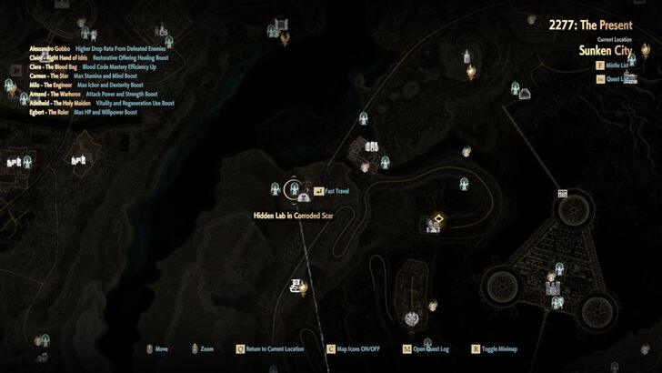 Hidden Lab in Corroded Scar Map