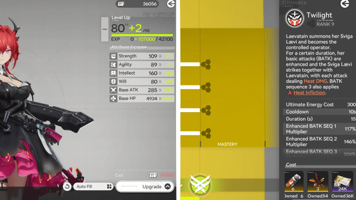 Increase Operator Levels and Talents