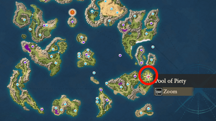 Pool of Piety map location
