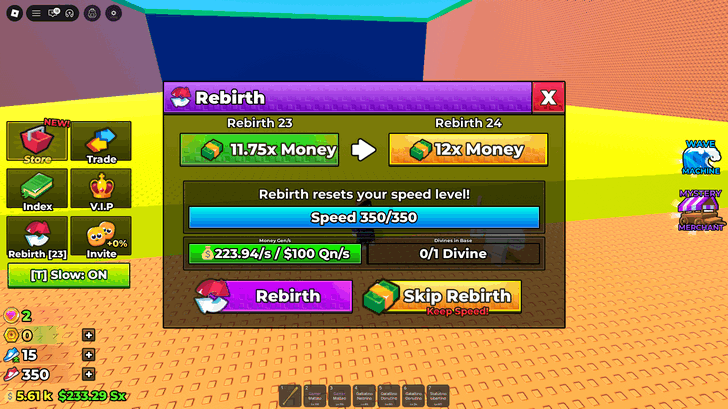 Escape Tsunami for Brainrots Rebirth Benefits