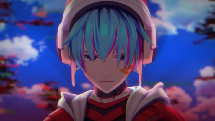 .hack//ZERO main character against blue sky