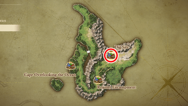 DQ7R - Dig Site Location.png