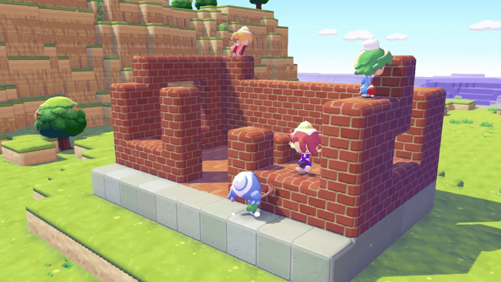 Pokemon Pokopia multiplayer building with bricks