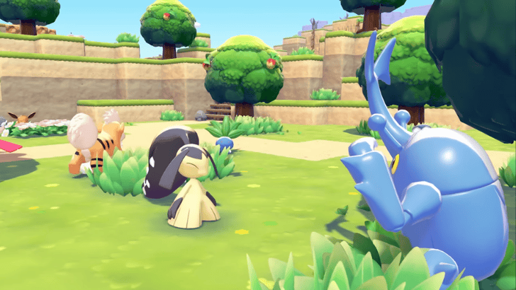 Pokemon Pokopia Mawhile, Heracross, Oddish, and Growlithe