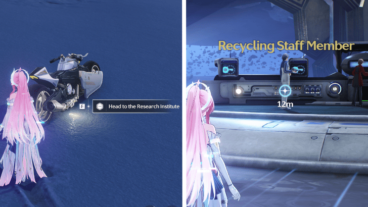 Bring the FCR to the Recycling Staff Member