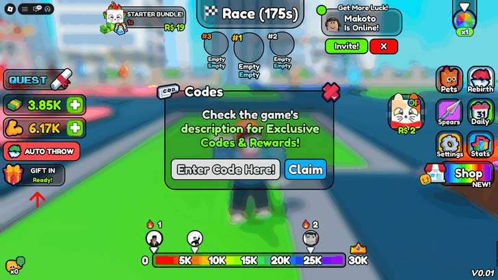 Spear Training Redeem Spear Training Codes