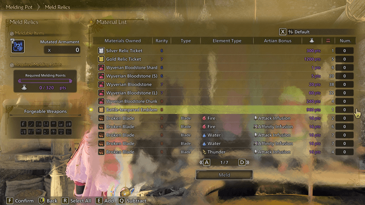 Meld Relics and Decorations