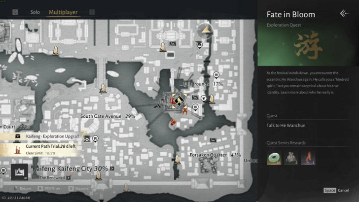 Fate in Bloom Map Location