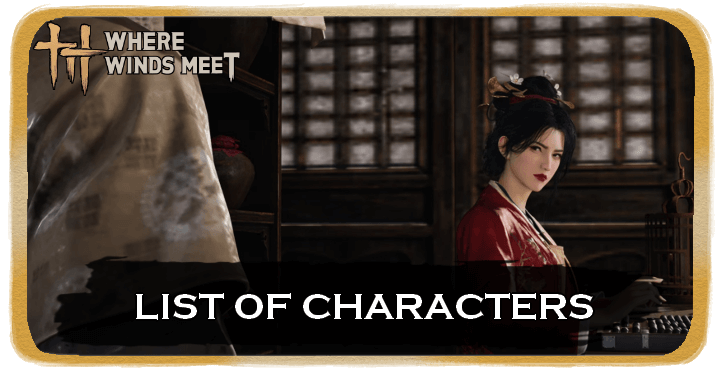 List of Characters. mode:show