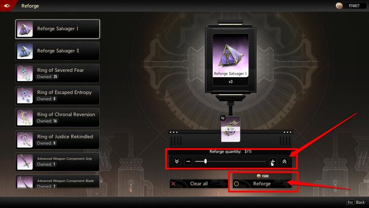 reforge materials salavager
