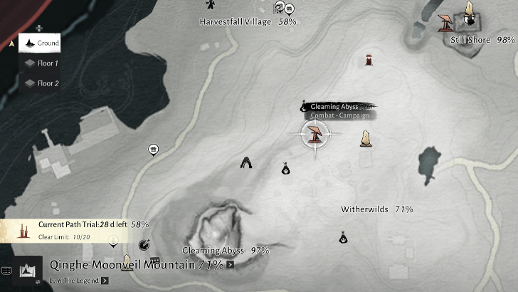 Gleaming Abyss Map Location