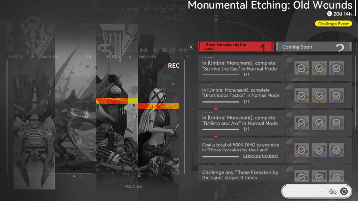 Monumental Etching Old Wound Rewards