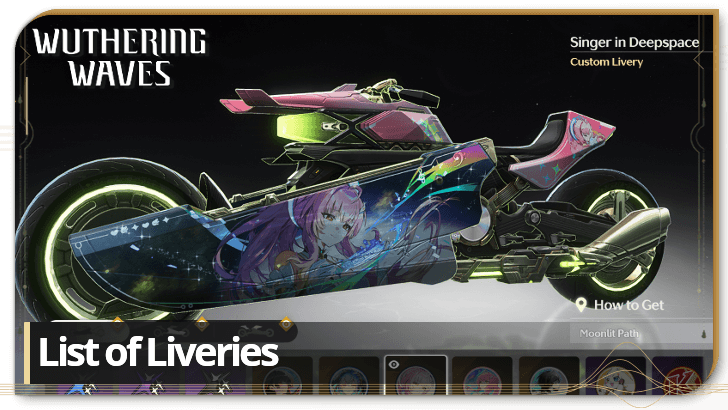Wuthering Waves List of Liveries