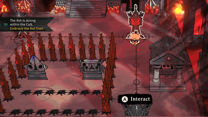 Interact with the Top Right Effigy