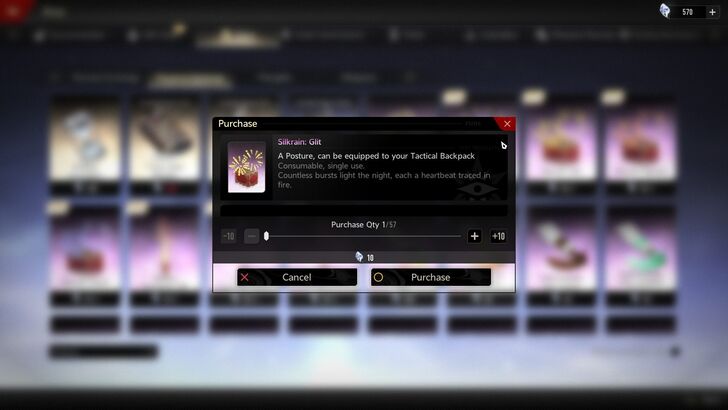 Fireworks buy in Items Shop