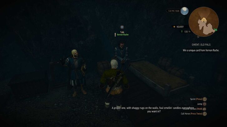 Vernon Roche at the Temerian Partisan Hideout