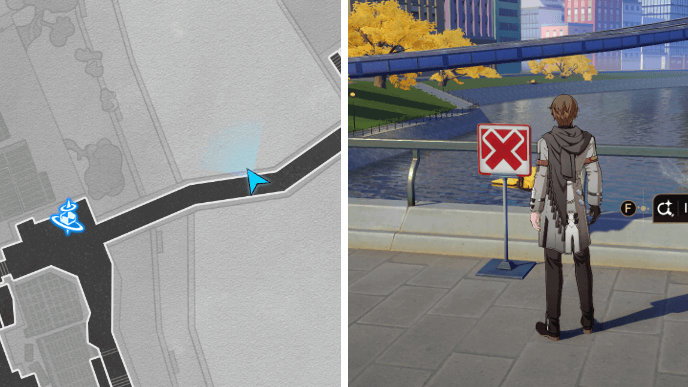 HSR Justice Rains from Above - Investigate the Red Sign on the Nameless Bridge