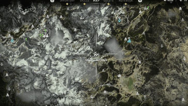 Sheerside Mountains Map Location