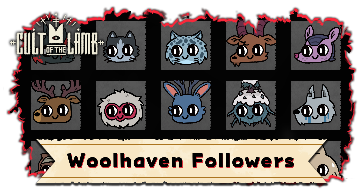 Cult of the Lamb - Woolhaven DLC Follower Forms