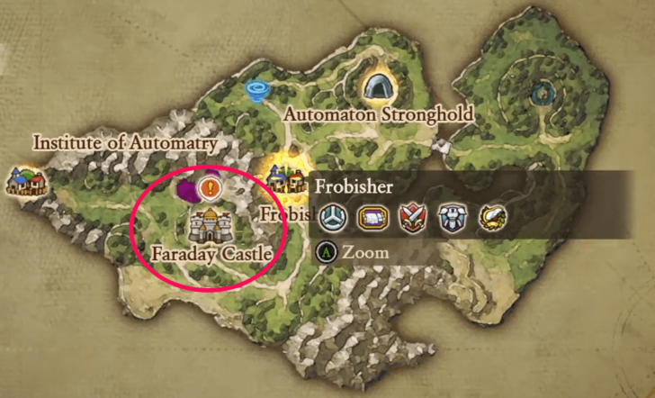 Faraday Castle Map Location