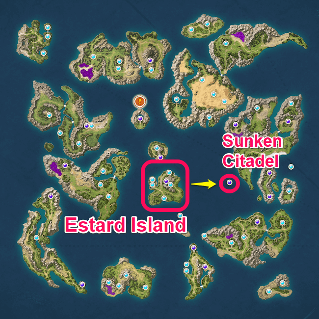 Sunken Citadel Map Location