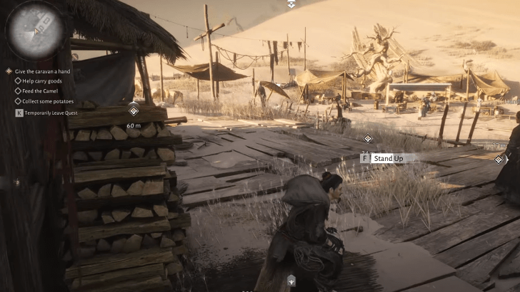 Help the Caravan After Sitting on the Bench