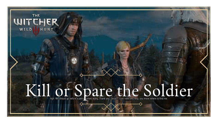 The Witcher 3 Wild Hunt - Should I Kill or Spare the Soldier