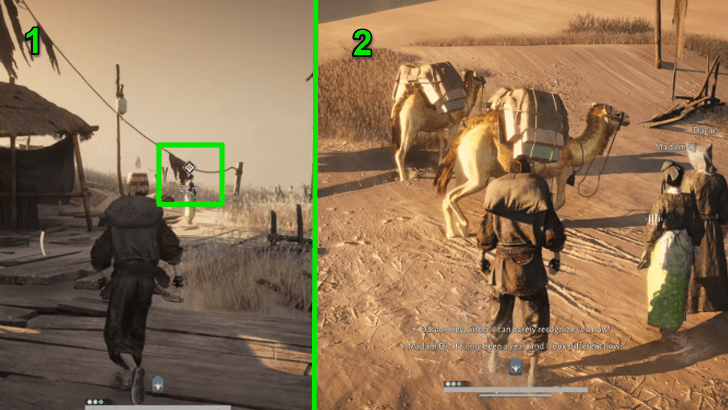 Talk to Madam Qi and Wait for Caravan Departure