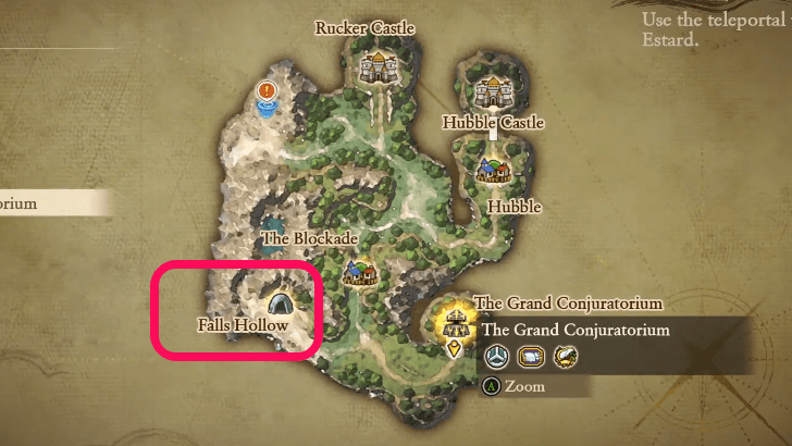 Falls Hollow map location